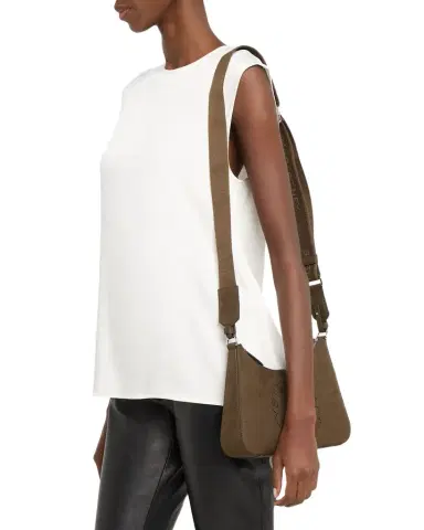 Stella McCartney Vegan Leather Logo Hobo Shoulder Bag | Thumbnail 1 Stella McCartney Vegan Leather Logo Hobo Shoulder Bag | Thumbnail 1