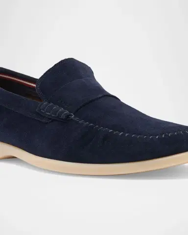 Bally Men's Switz Moc Suede Moccasins | Thumbnail 4 Bally Men's Switz Moc Suede Moccasins | Thumbnail 4