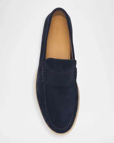 Bally Men's Switz Moc Suede Moccasins | Thumbnail 5 Bally Men's Switz Moc Suede Moccasins | Thumbnail 5