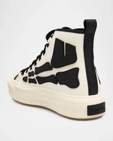 Amiri Men's Skel Court Hi Canvas & Leather High-Top Sneakers | Thumbnail 2