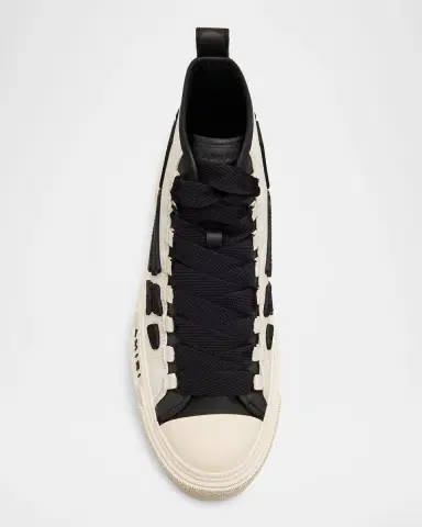 Amiri Men's Skel Court Hi Canvas & Leather High-Top Sneakers | Thumbnail 4