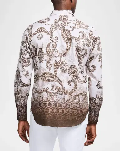 Robert Graham Men's Wallington Cotton Ombre Paisley Button-Down Shirt | Thumbnail 2