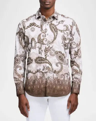 Robert Graham Men's Wallington Cotton Ombre Paisley Button-Down Shirt | Thumbnail 3