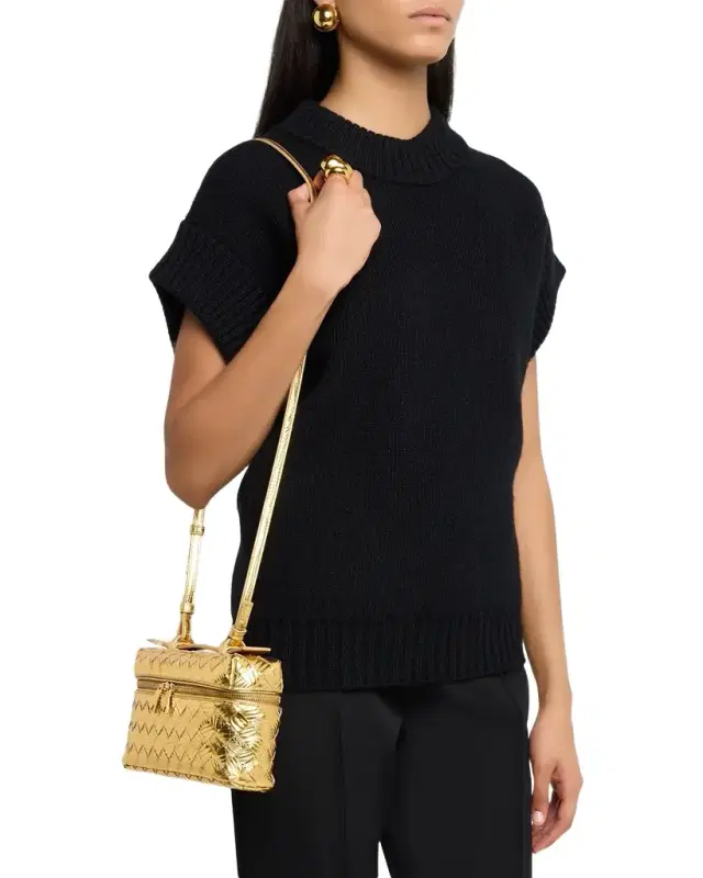 Bang Bang Embossed Laminated Leather Crossbody Bag