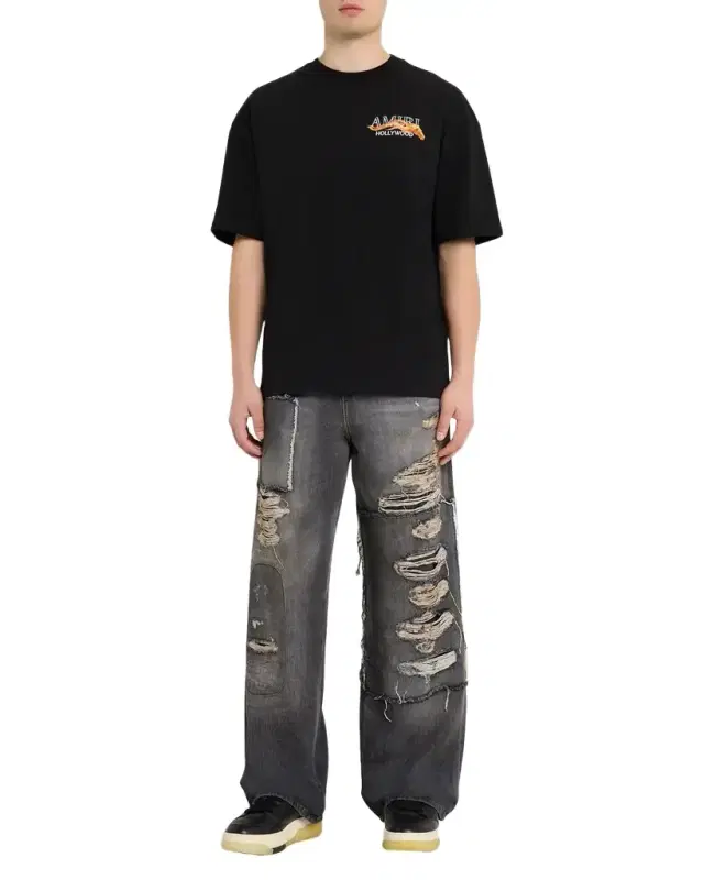 Men 's Carpenter Repaired Baggy-Fit Jeans