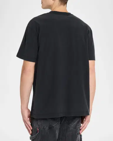 PURPLE Men's Logo Textured Jersey T-Shirt | Thumbnail 3 PURPLE Men's Logo Textured Jersey T-Shirt | Thumbnail 3