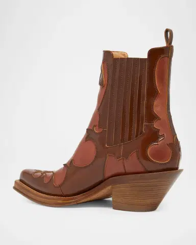 Gabriela Hearst 70mm Cassidy Western-Style Leather Booties | Thumbnail 3