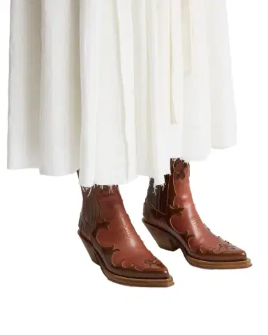 Gabriela Hearst 70mm Cassidy Western-Style Leather Booties | Thumbnail 1