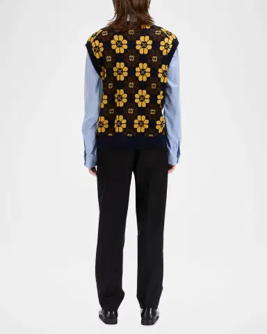 vowels Men's Sweater Vest | Thumbnail 2 vowels Men's Sweater Vest | Thumbnail 2