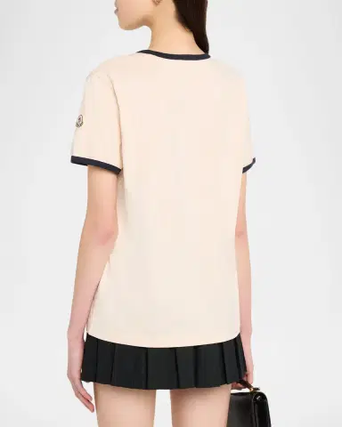Moncler Short-Sleeve Ringer Tee | Thumbnail 3