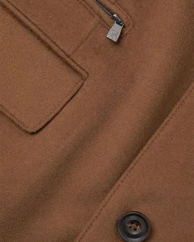 CORNELIANI Men's Virgin Wool Single-Breasted Top Coat with Zip Insert | Thumbnail 4
