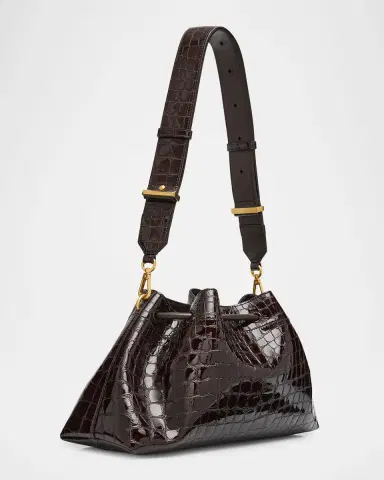 Jimmy Choo Bon Bon Medium Croc-Embossed Leather Shoulder Bag | Thumbnail 3 Jimmy Choo Bon Bon Medium Croc-Embossed Leather Shoulder Bag | Thumbnail 3