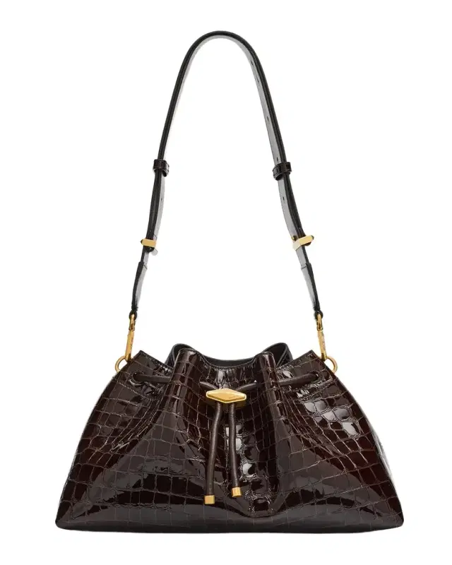 Bon Bon Medium Croc-Embossed Leather Shoulder Bag