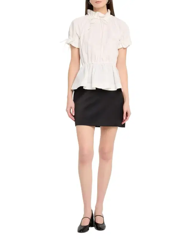 Rosalina Drawstring Poplin Blouse