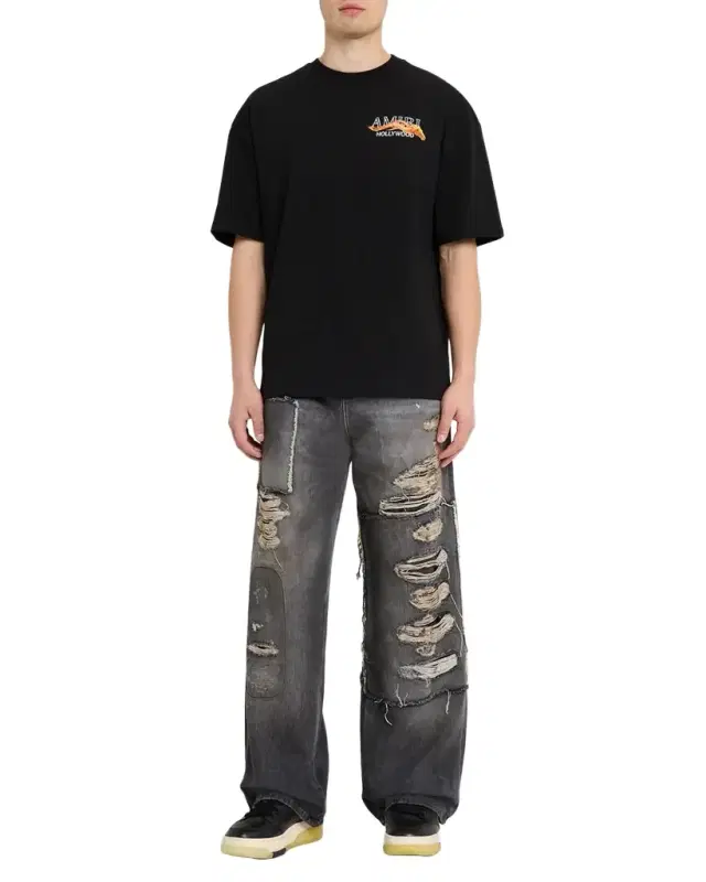 Men 's Flames  Hollywood Cotton T-Shirt