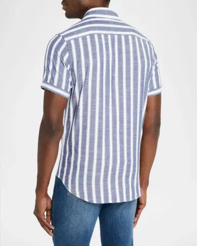 Robert Graham Men's Preston Stripe Short-Sleeve Shirt | Thumbnail 2 Robert Graham Men's Preston Stripe Short-Sleeve Shirt | Thumbnail 2