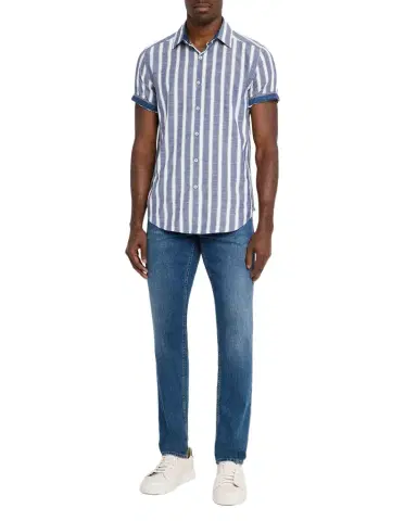 Robert Graham Men's Preston Stripe Short-Sleeve Shirt | Thumbnail 1 Robert Graham Men's Preston Stripe Short-Sleeve Shirt | Thumbnail 1