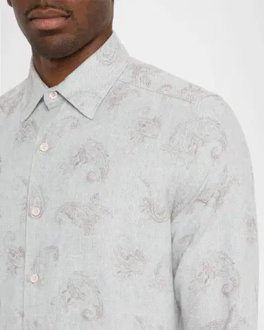 Robert Graham Men's Knox Cotton Paisley Button-Down Shirt | Thumbnail 4 Robert Graham Men's Knox Cotton Paisley Button-Down Shirt | Thumbnail 4