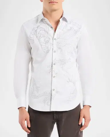 Robert Graham Men's Maelstorm Embroidered Button-Down Shirt | Thumbnail 3 Robert Graham Men's Maelstorm Embroidered Button-Down Shirt | Thumbnail 3