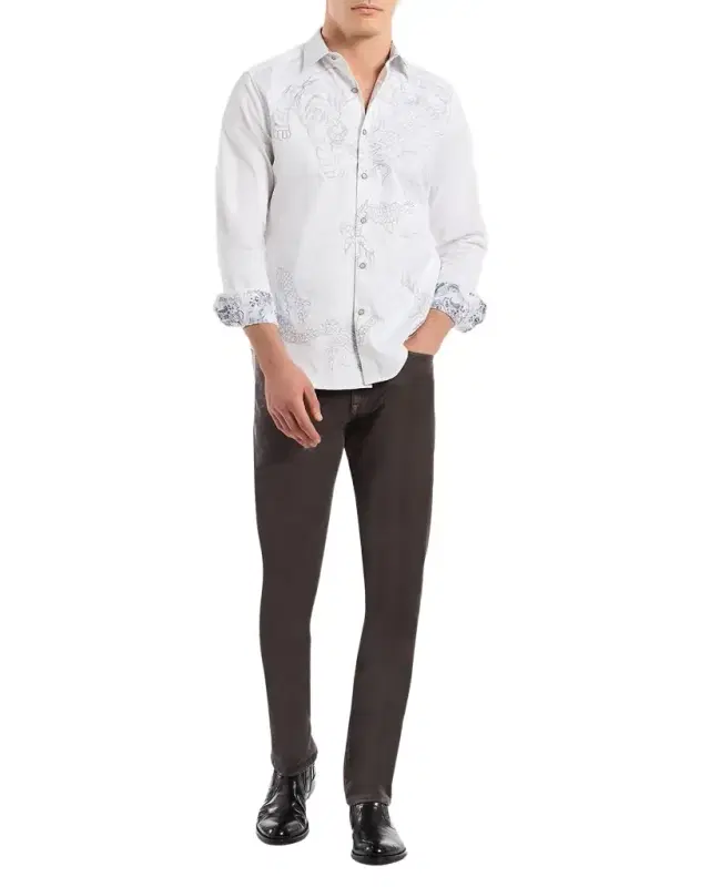 Men 's Maelstorm Embroidered Button-Down Shirt