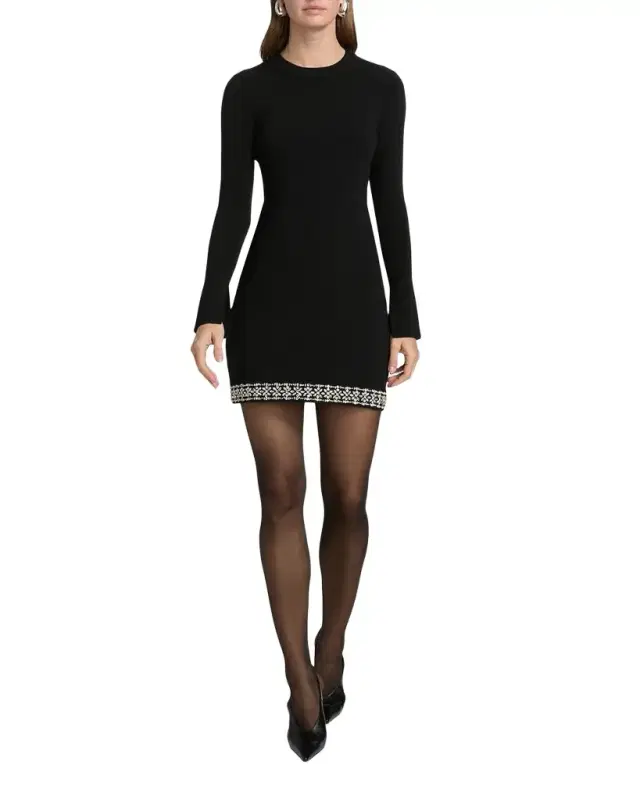 Farley Embellished Knit Mini Dress