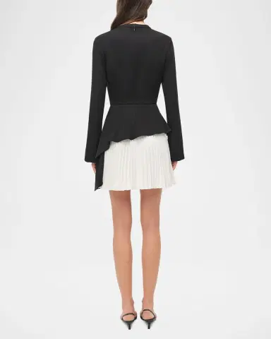 Simkhai Amberly Long-Sleeve Pleated Mini Dress | Thumbnail 2 Simkhai Amberly Long-Sleeve Pleated Mini Dress | Thumbnail 2