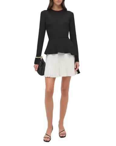 Simkhai Amberly Long-Sleeve Pleated Mini Dress | Thumbnail 1 Simkhai Amberly Long-Sleeve Pleated Mini Dress | Thumbnail 1