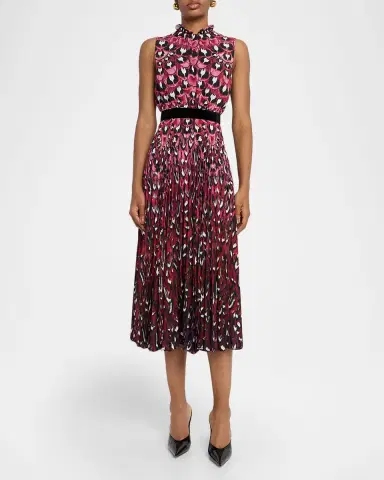 Mary Katrantzou Hollie Ombre Feather-Print Midi Dress | Thumbnail 2 Mary Katrantzou Hollie Ombre Feather-Print Midi Dress | Thumbnail 2