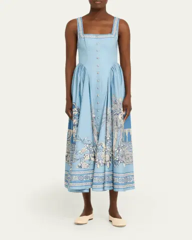 ALÉMAIS Villa Romantica Midi Dress | Thumbnail 2