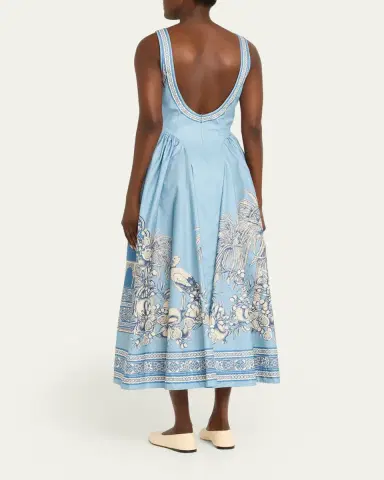 ALÉMAIS Villa Romantica Midi Dress | Thumbnail 3