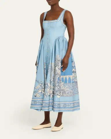 ALÉMAIS Villa Romantica Midi Dress | Thumbnail 4