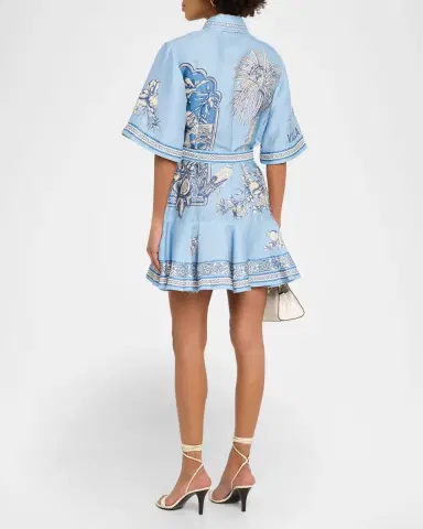 ALÉMAIS Villa Romantica Mini Shirtdress | Thumbnail 3