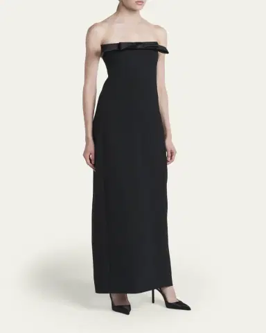 Tom Ford Bow Strapless Column Gown | Thumbnail 4 Tom Ford Bow Strapless Column Gown | Thumbnail 4