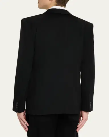 Givenchy Men's Fitted Wool Raw-Edge Two-Button Blazer | Thumbnail 3