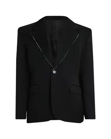 Givenchy Men's Fitted Wool Raw-Edge Two-Button Blazer | Thumbnail 1