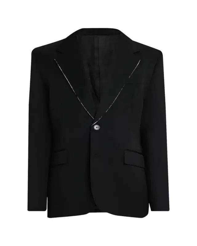 Givenchy Men's Fitted Wool Raw-Edge Two-Button Blazer
