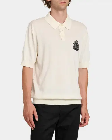 Dolce & Gabbana Men's Cotton Heraldic Crest Polo Shirt | Thumbnail 5 Dolce & Gabbana Men's Cotton Heraldic Crest Polo Shirt | Thumbnail 5