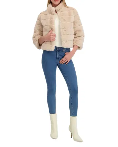 Lyla Grant Fur-Free Short Faux Rabbit Coat | Thumbnail 1