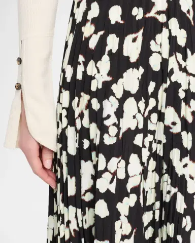 Proenza Schouler White Label Runa Pleated Floral Midi Skirt | Thumbnail 5 Proenza Schouler White Label Runa Pleated Floral Midi Skirt | Thumbnail 5