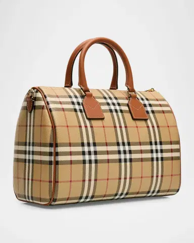 Burberry Medium Coated Check Bowling Shoulder Bag | Thumbnail 2 Burberry Medium Coated Check Bowling Shoulder Bag | Thumbnail 2