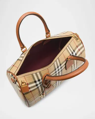 Burberry Medium Coated Check Bowling Shoulder Bag | Thumbnail 3 Burberry Medium Coated Check Bowling Shoulder Bag | Thumbnail 3