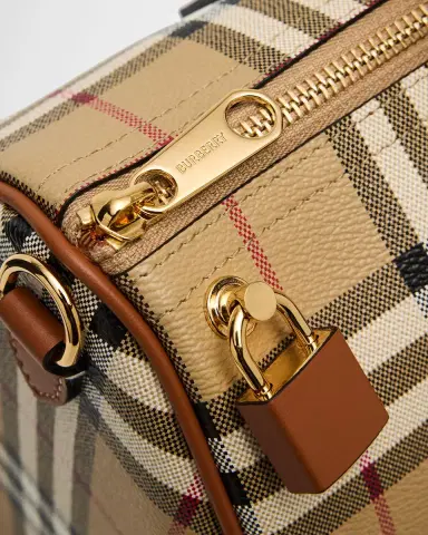 Burberry Medium Coated Check Bowling Shoulder Bag | Thumbnail 5 Burberry Medium Coated Check Bowling Shoulder Bag | Thumbnail 5