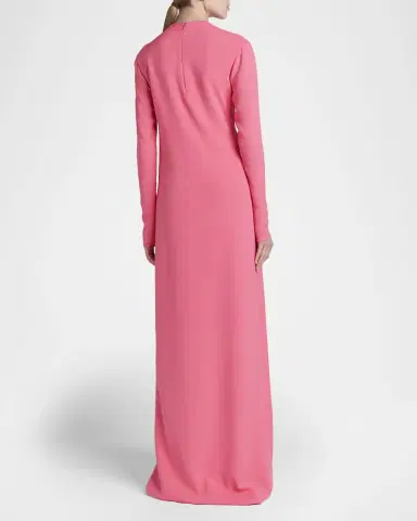 Tom Ford Slash Cutout Long-Sleeve Double Georgette Gown | Thumbnail 2 Tom Ford Slash Cutout Long-Sleeve Double Georgette Gown | Thumbnail 2