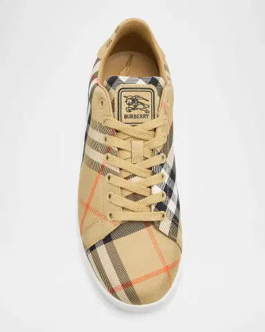 Burberry Men's Check Set Nylon Blend Low-Top Sneakers | Thumbnail 3 Burberry Men's Check Set Nylon Blend Low-Top Sneakers | Thumbnail 3