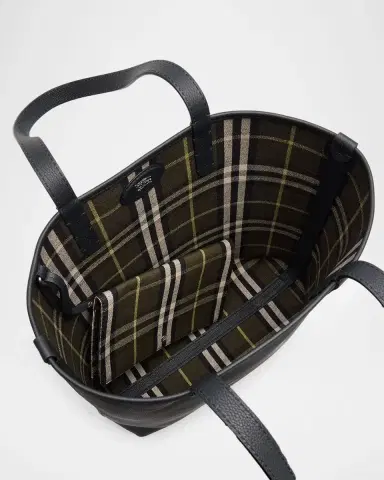 Burberry Men's Reversible Bloomsbury North-South Tote Bag with Pouch | Thumbnail 4 Burberry Men's Reversible Bloomsbury North-South Tote Bag with Pouch | Thumbnail 4