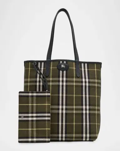Burberry Men's Reversible Bloomsbury North-South Tote Bag with Pouch | Thumbnail 6 Burberry Men's Reversible Bloomsbury North-South Tote Bag with Pouch | Thumbnail 6