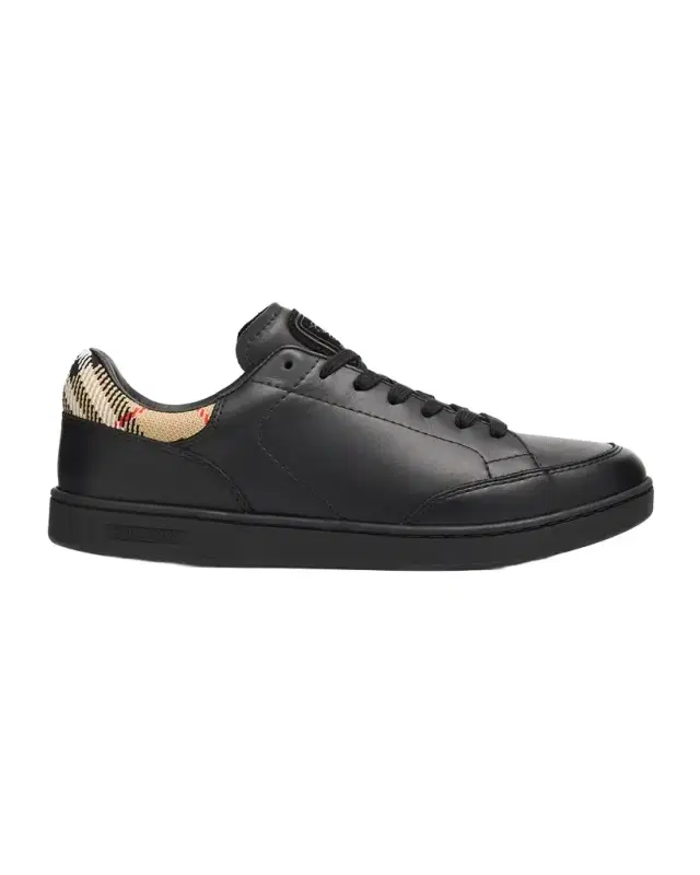 Men 's Set Leather & Check Low-Top Sneakers