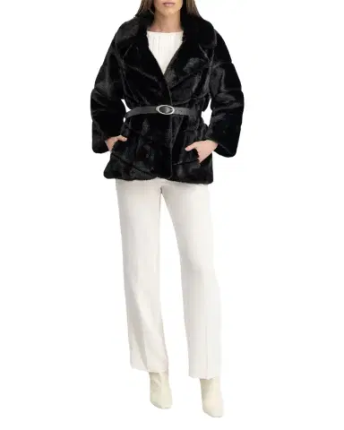 Lyla Grant Fur-Free Leopard Faux Mink Coat | Thumbnail 1