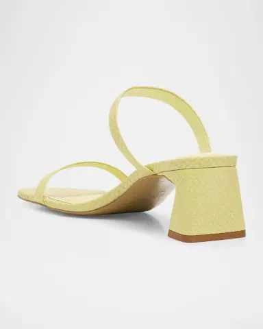 SIMKHAI Clara Debossed Leather Sandals | Thumbnail 3