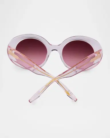 BARTON PERREIRA Lamarr 50.5mm Round Acetate Sunglasses | Thumbnail 3